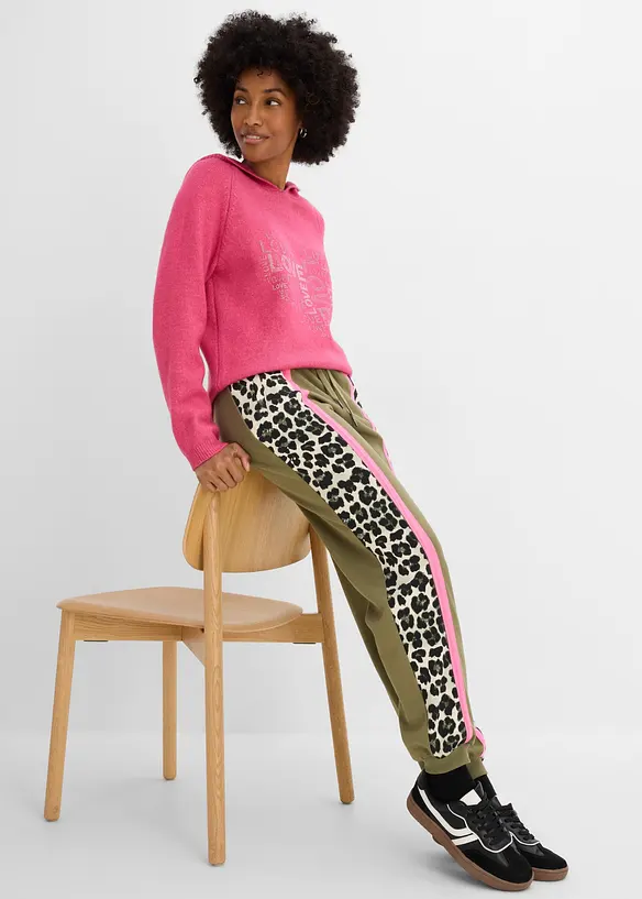 Pantaloni in morbida felpa misto cotone, bonprix