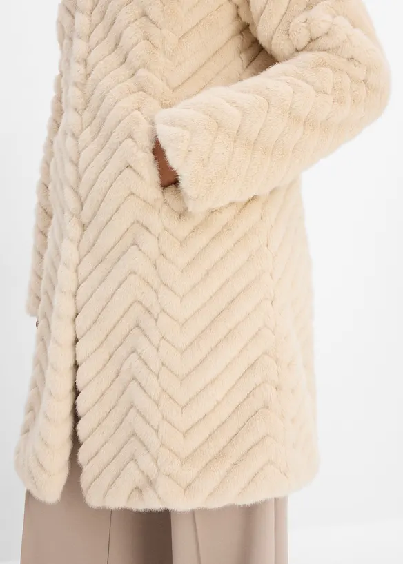 Pelliccia sintetica con collo dritto, bonprix