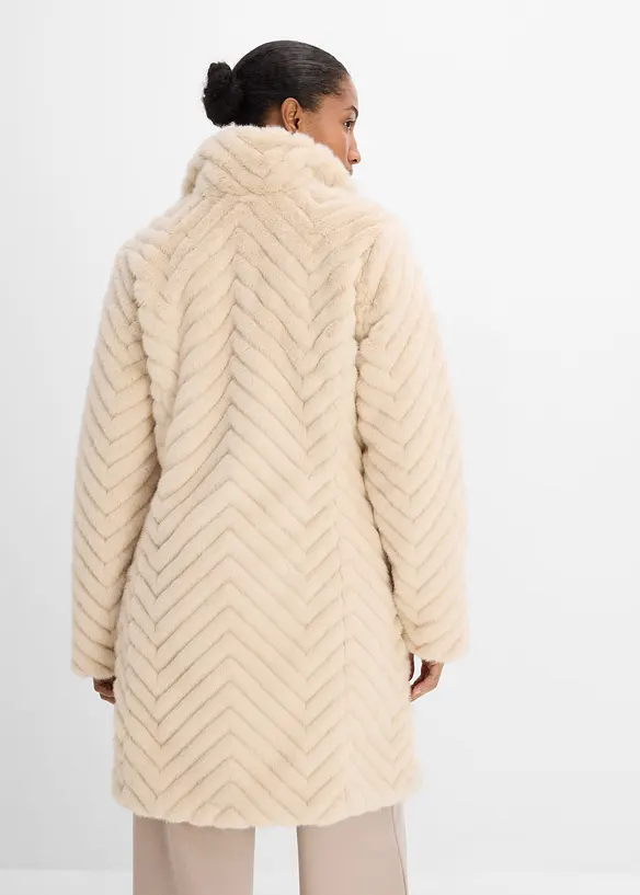 Pelliccia sintetica con collo dritto, bonprix