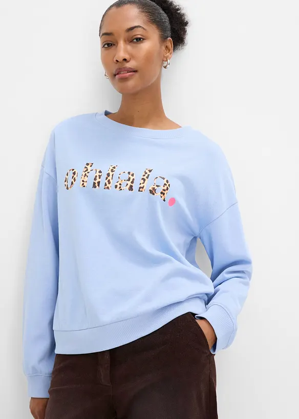 Felpa in misto cotone morbido, bonprix