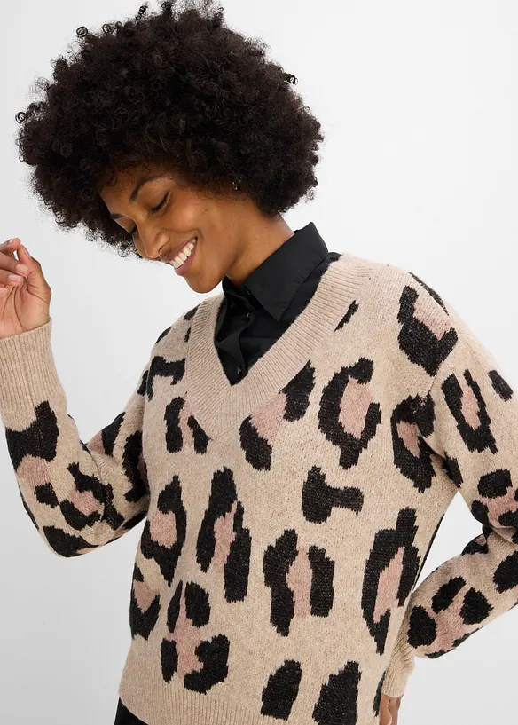 Maglione con motivo jacquard, bonprix