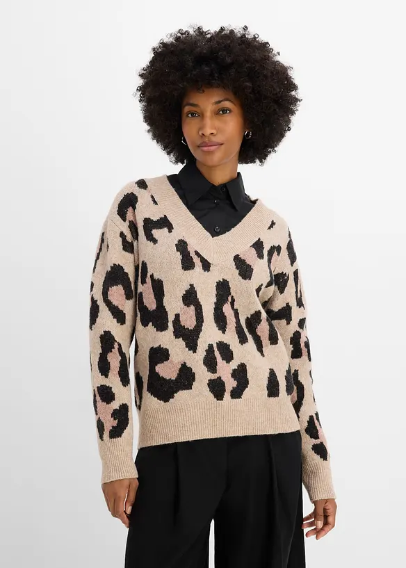 Maglione con motivo jacquard, bonprix