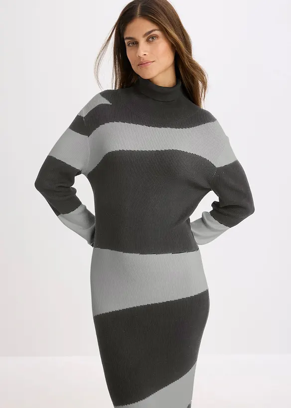 Abito in maglia di fine misto viscosa, bonprix