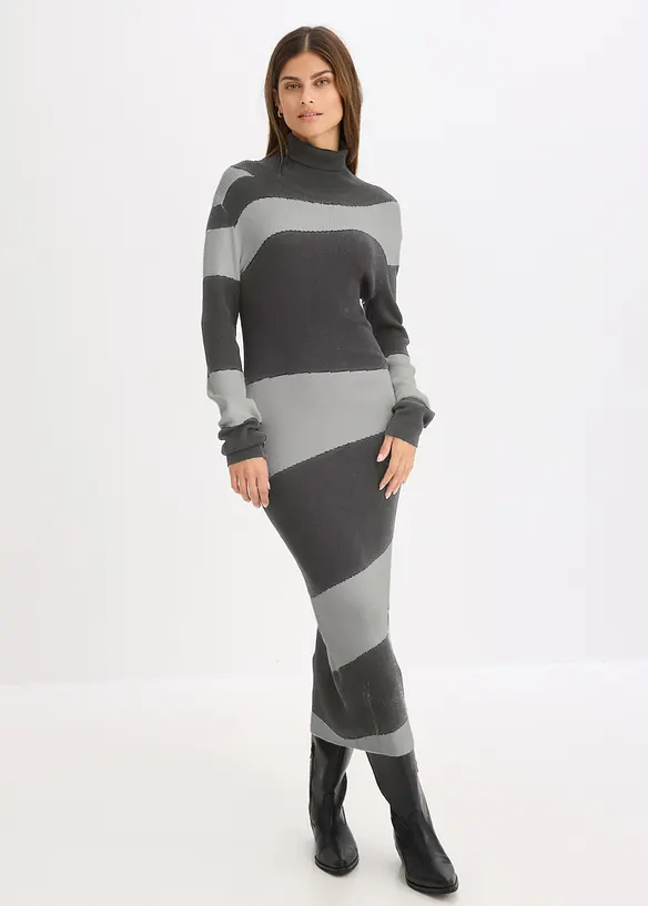 Abito in maglia di fine misto viscosa, bonprix
