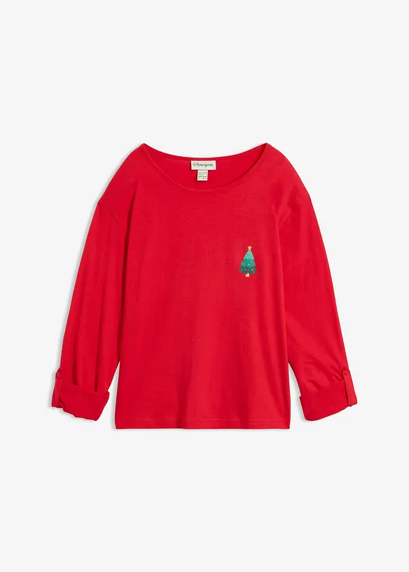 Maglia a maniche lunghe in puro cotone biologico, bonprix