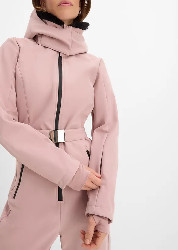 Tuta da sci in softshell idrorepellente, imbottita e calda, bonprix