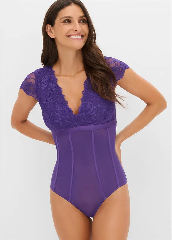 Body con pizzo morbido, bonprix