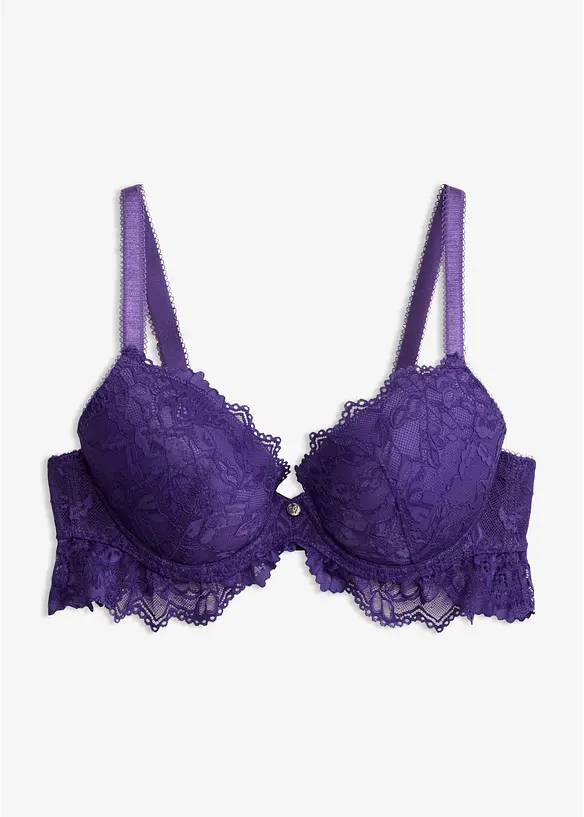 Reggiseno in morbido pizzo con coppe preformate, bonprix