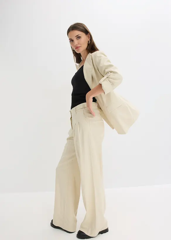 Blazer in misto lino, bonprix