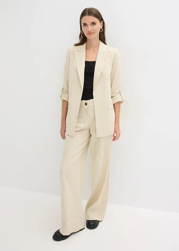 Blazer in misto lino, bonprix
