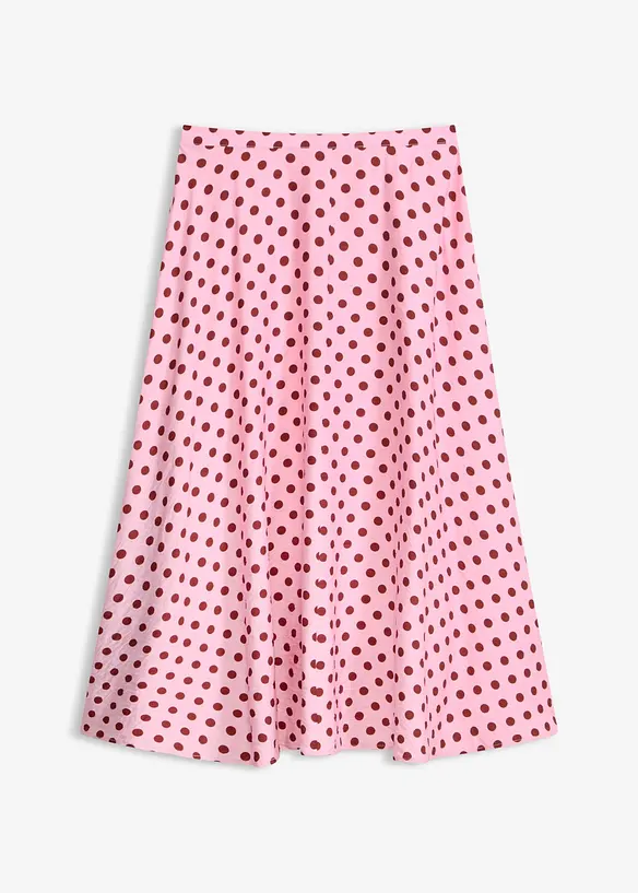 Gonna midi in misto viscosa fluido, bonprix