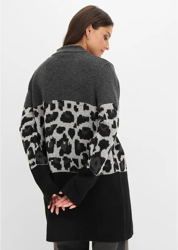 Cardigan lungo con motivo jacquard, bonprix