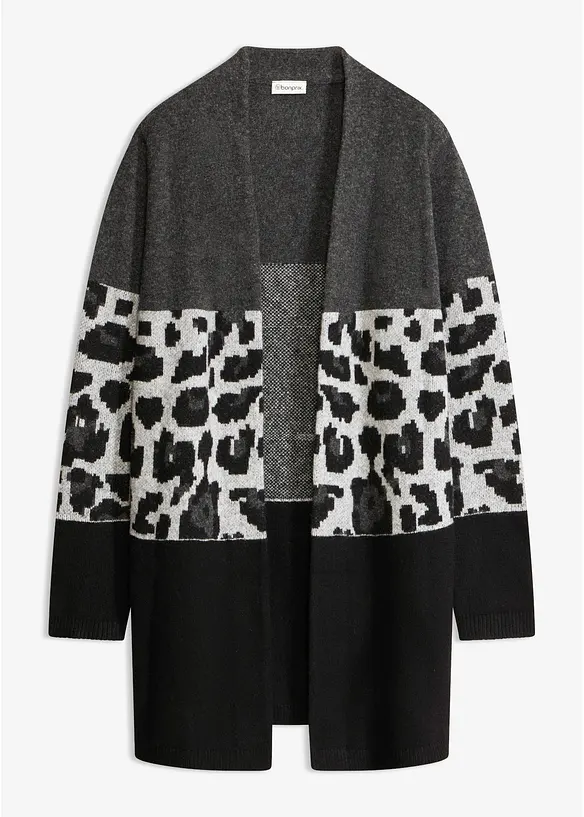 Cardigan lungo con motivo jacquard, bonprix