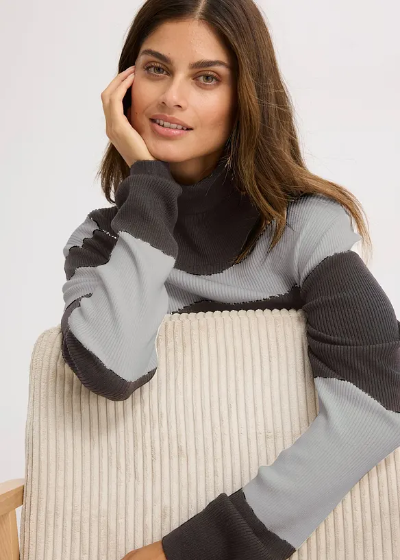 Abito in maglia di fine misto viscosa, bonprix