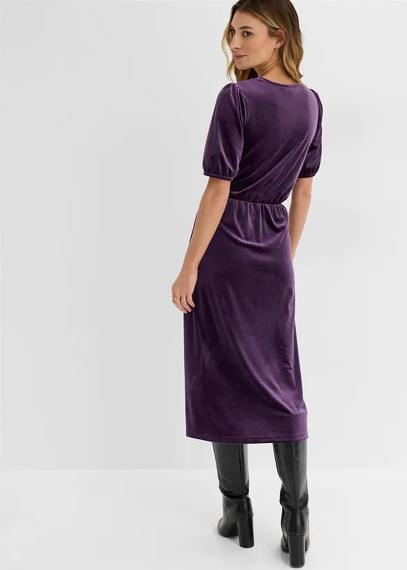 Abito midi in morbido velluto, bonprix