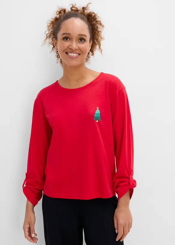 Maglia a maniche lunghe in puro cotone biologico, bonprix