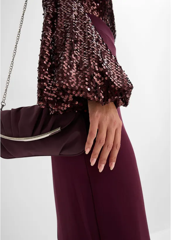 Abito midi con paillettes, bonprix