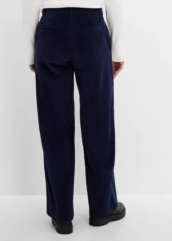 Pantaloni in velluto a coste di misto cotone elasticizzato, bonprix