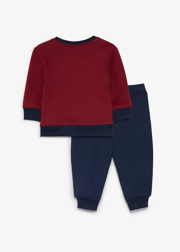 Felpa e pantaloni in puro cotone biologico (set 2 pezzi), bonprix