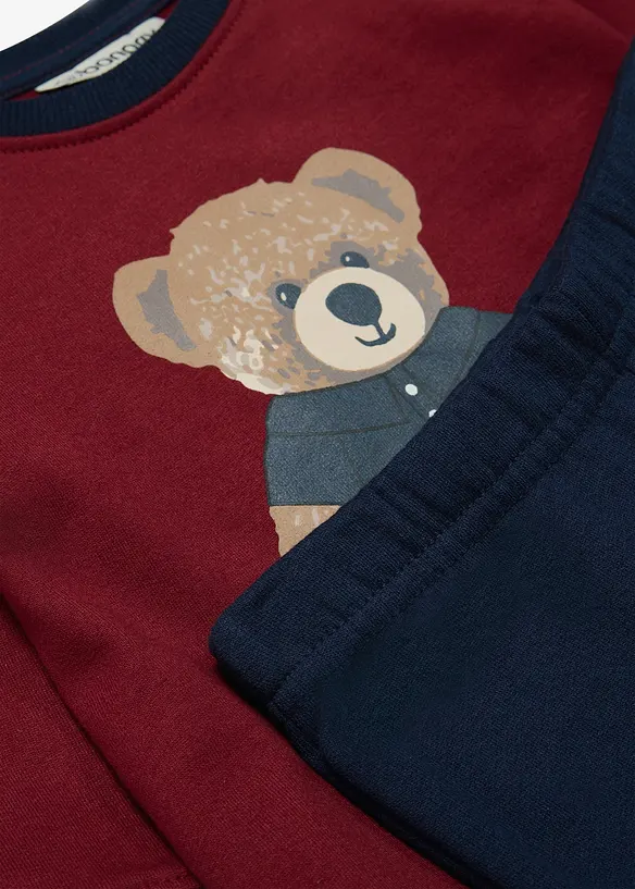Felpa e pantaloni in puro cotone biologico (set 2 pezzi), bonprix
