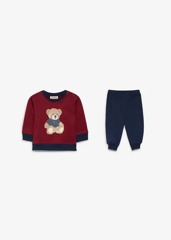 Felpa e pantaloni in puro cotone biologico (set 2 pezzi), bonprix