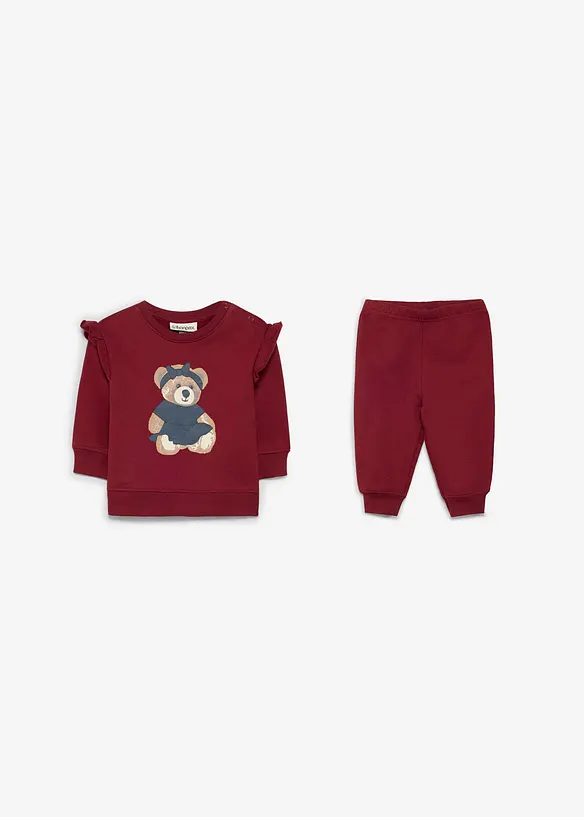 Felpa e pantaloni in puro cotone biologico (set 2 pezzi), bonprix