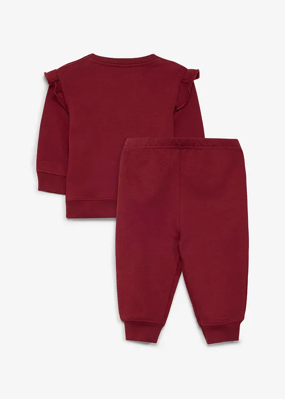 Felpa e pantaloni in puro cotone biologico (set 2 pezzi), bonprix