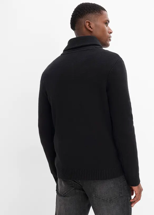 Maglione in filato grosso con collo a scialle, bonprix