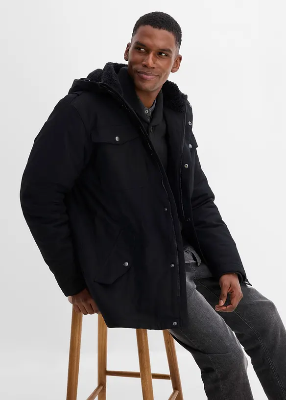 Parka con fodera morbida in pile, bonprix