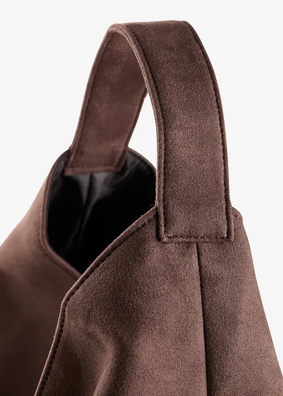 Borsa shopper in similpelle scamosciata, bonprix