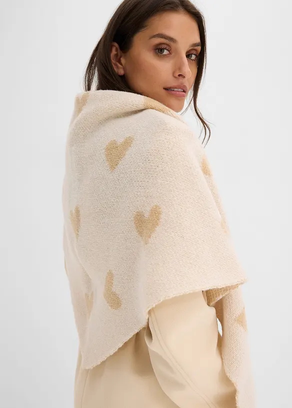 Sciarpa triangolare con cuori, bonprix
