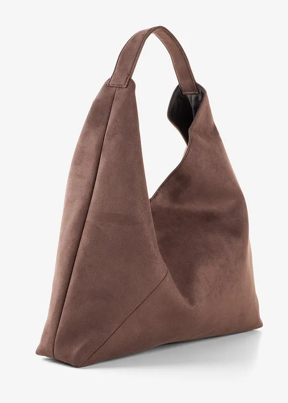 Borsa shopper in similpelle scamosciata, bonprix