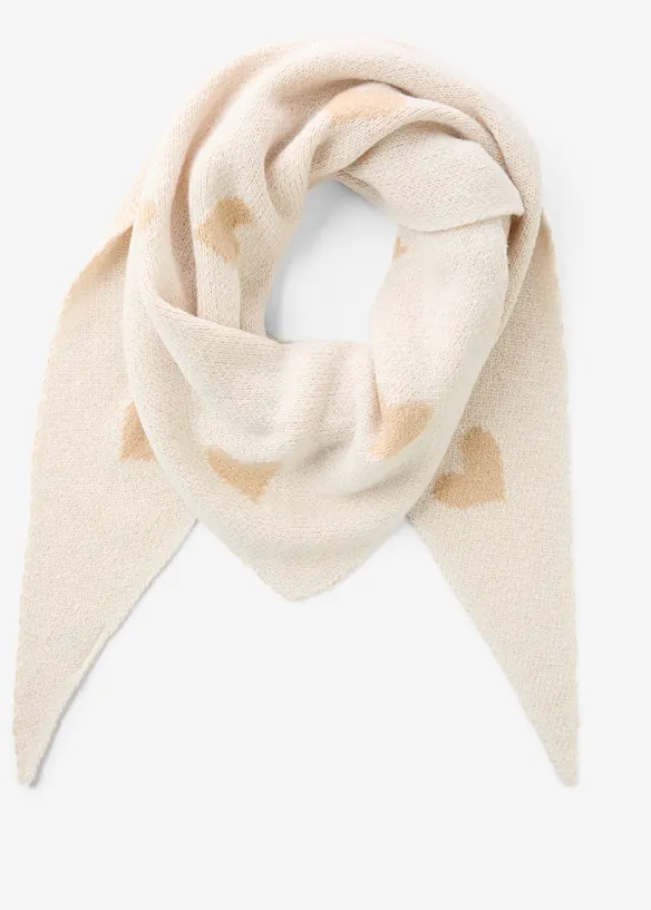 Sciarpa triangolare con cuori, bonprix