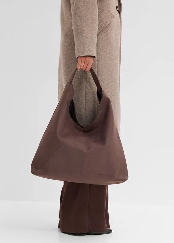 Borsa shopper in similpelle scamosciata, bonprix
