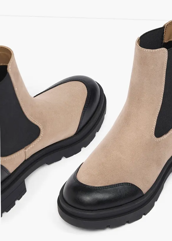 Stivaletti chelsea con suola profilata, bonprix