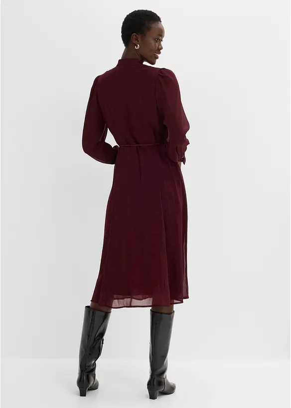 Abito in chiffon con dettagli in pizzo, bonprix