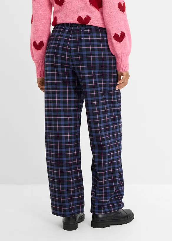 Pantaloni effetto lana con elastico in vita, bonprix