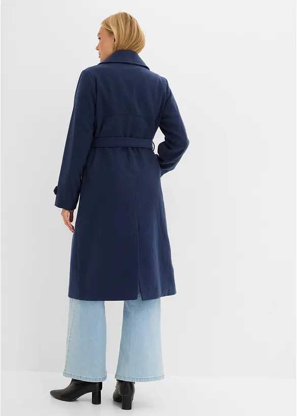 Trench invernale in simil lana, bonprix