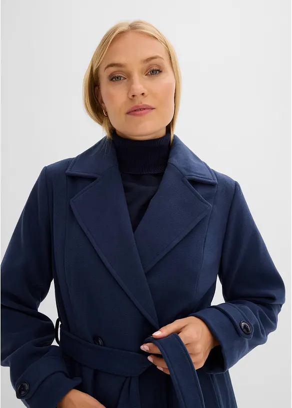 Trench invernale in simil lana, bonprix