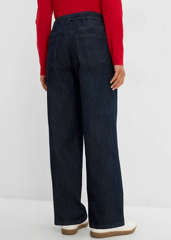 Jeans straight, vita media, bonprix