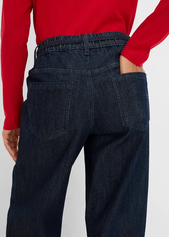 Jeans straight, vita media, bonprix