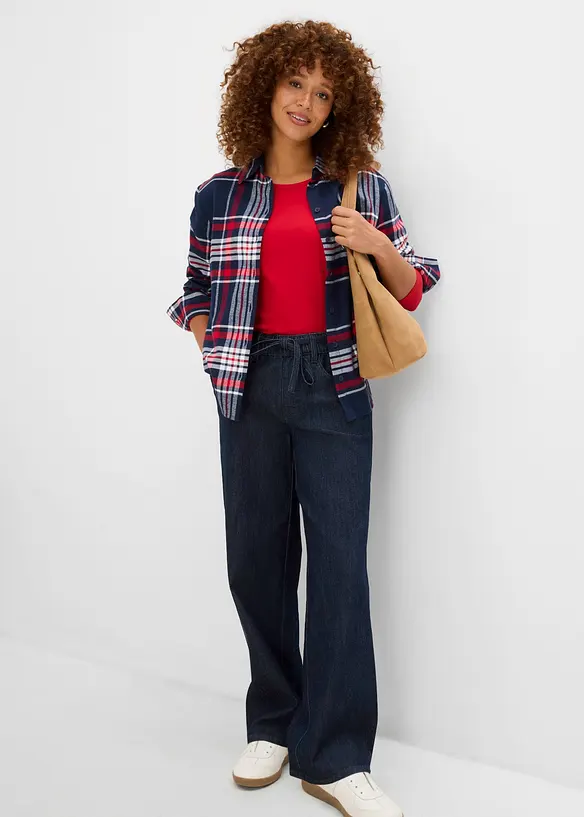 Jeans straight, vita media, bonprix