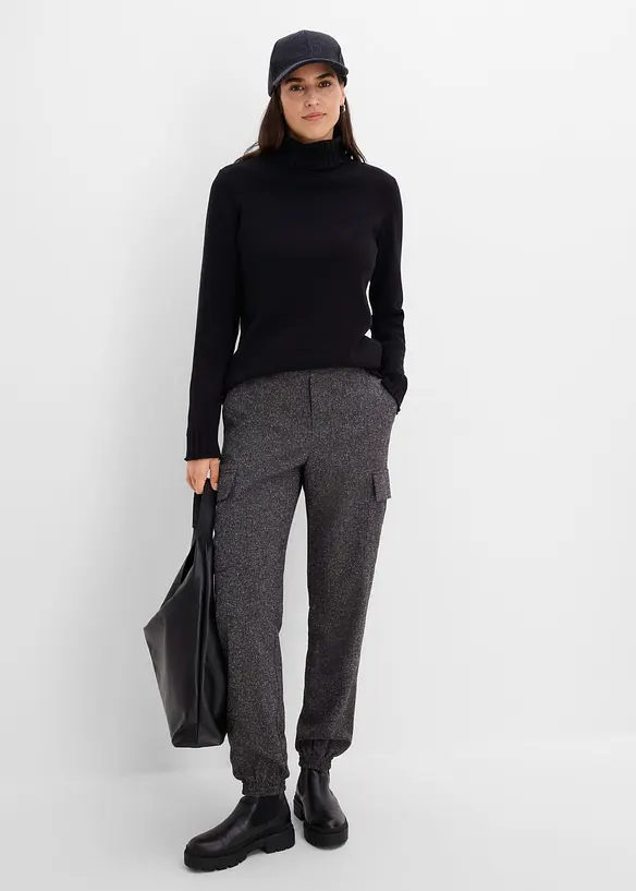 Maglione a collo alto in cotone biologico, bonprix