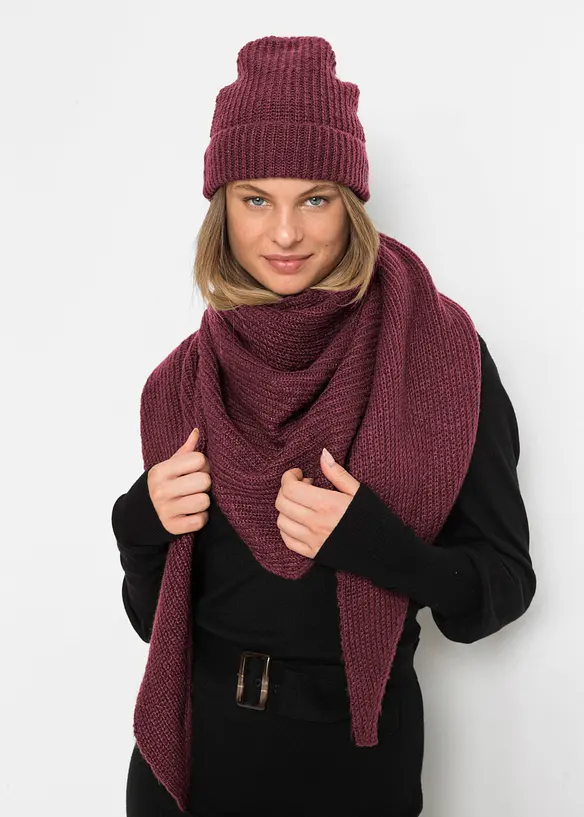 Sciarpa e berretto in maglia (set 2 pezzi), bonprix