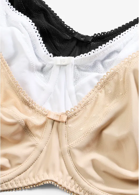 Reggiseno t-shirt minimizer con spalline imbottite (pacco da 3), bonprix