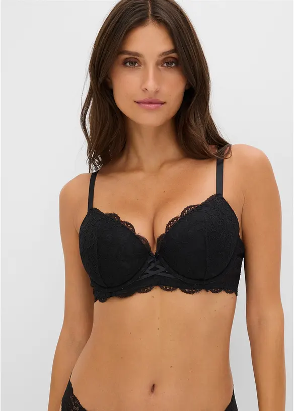 Reggiseno con coppe preformate e pizzo delicato, bonprix