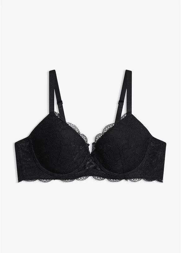 Reggiseno con coppe preformate e pizzo delicato, bonprix