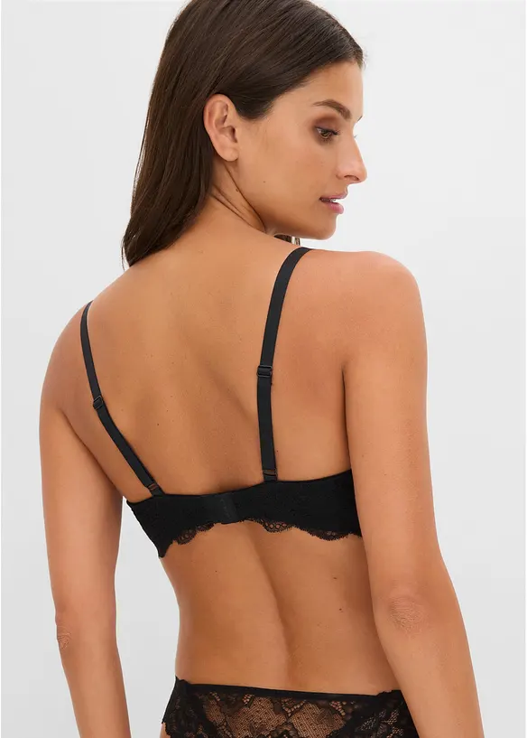 Reggiseno con coppe preformate e pizzo delicato, bonprix