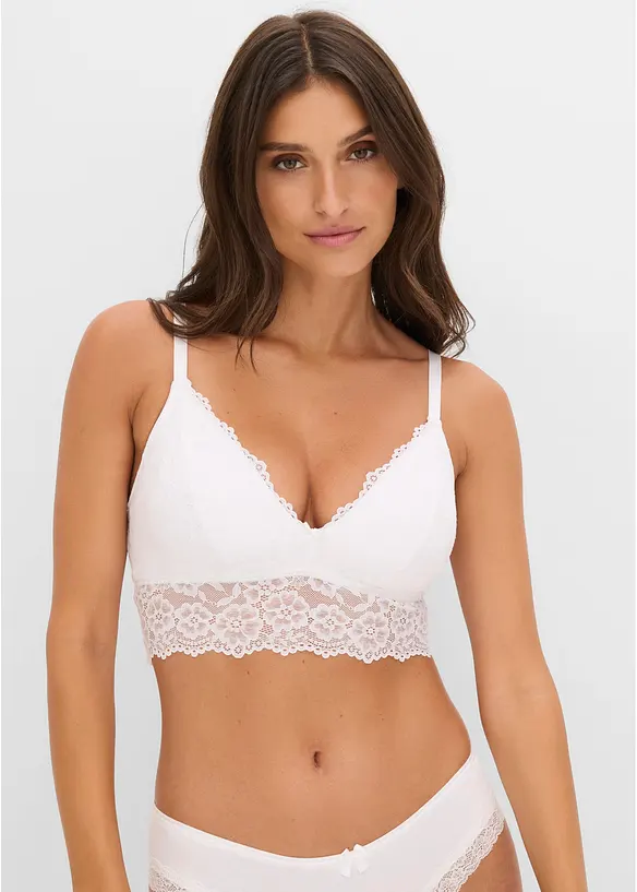 Reggiseno bustier in morbido pizzo (pacco da 3), bonprix