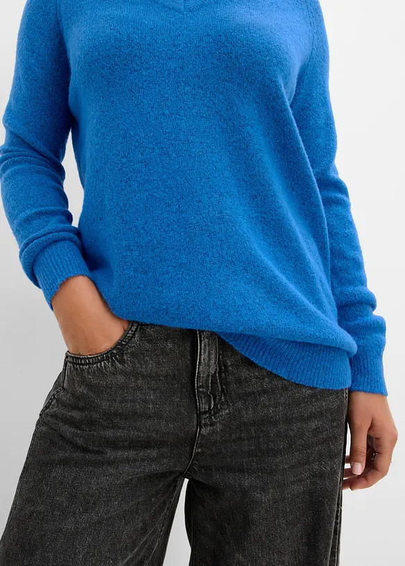 Maglione oversize con scollo a V, bonprix